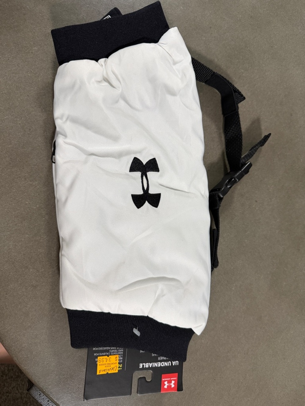 Under Armour White and Black Padded Waist Pack
